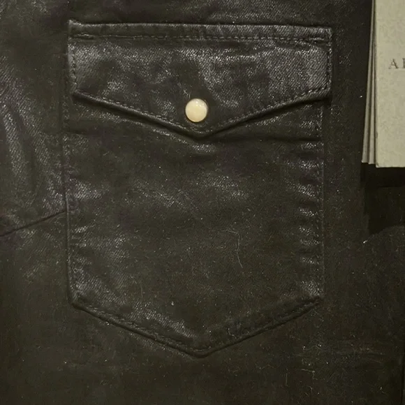 BNWT All Saints wax costed western shirt. Size US10/UK14 - Picture 3 of 9